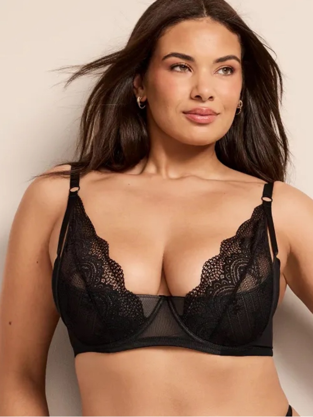 NWT Adore Me Kaia Unlined Bra Women’s SZ 38DDD in Black